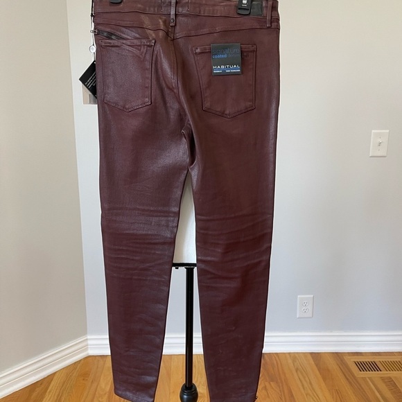 Habitual Coated Denim size 31 New Amalia Hi Rise Zippered skinny jeans concert - Picture 13 of 15